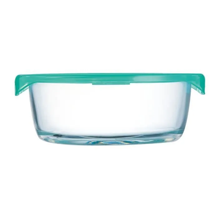 LUMINARC Boite ronde + couvercle Keep'n box 67 cl transparent et vert-1