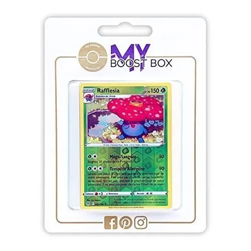 Cartes Pokémon - MY-BOOSTER - RAFFLESIA 3-196 HOLO REVERSE - 10 cartes neuves - Pour enfants à partir de 6 ans-0