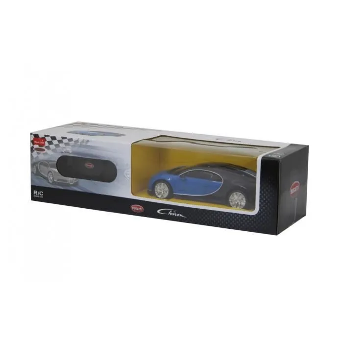 Voiture radiocommandée Bugatti Chiron Rastar - Modèle à l'échelle 1:24 - Bleu-3