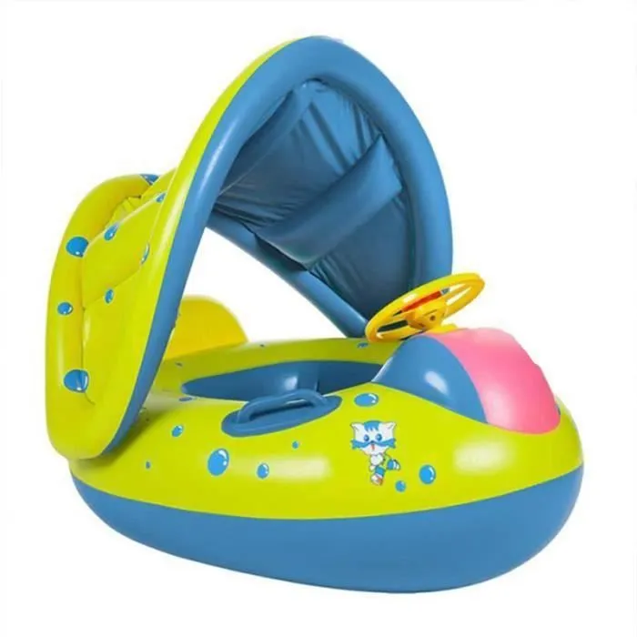 Siège De Piscine Gonflable pour Bébé - FOLAYA - Modèle Siège - Vert - 6 mois et plus - PVC-0