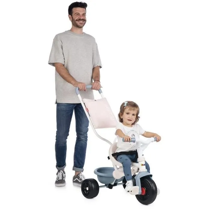 SMOBY - Tricycle évolutif pour bébé Be Fun Confort - Structure métal - Bleu-4