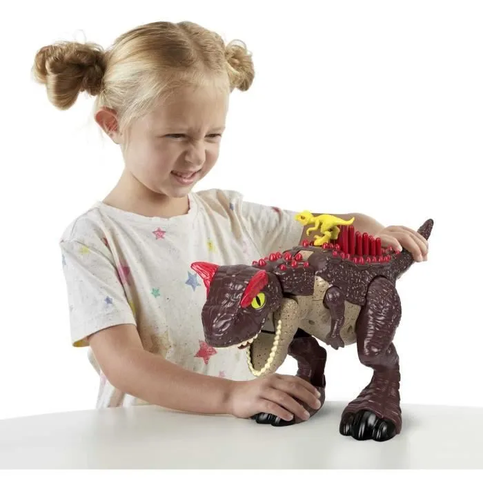 Jurassic World Imaginext-Jouet dinosaure Carnotaurus avec attaque de piques, 2 éléments de jeu HML42-5