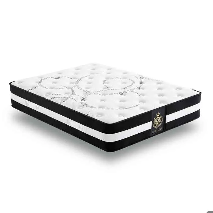 Matelas Excelsior 90 x 190 by Sampur - Mémoire de Forme - Ressorts Ensachés - Mousse Haute Résilience - Épaisseur 30cm - Confort-0
