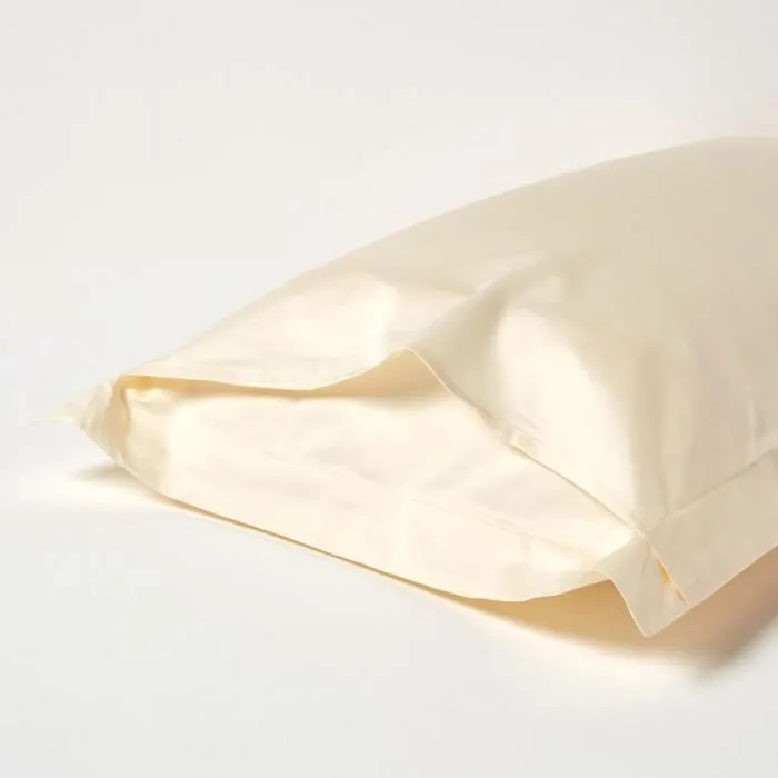 Taie d'oreiller - Bio - 400 fils - Crème - 50 x 75 cm - Rectangulaire-2
