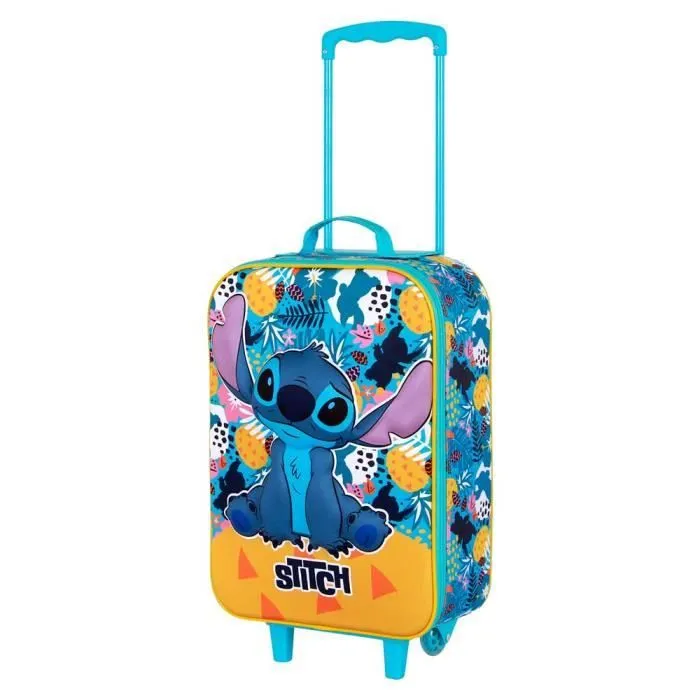 Valise Trolley Soft 3D - Disney Lilo et Stitch Colors - Turquoise - Taille Unique-0