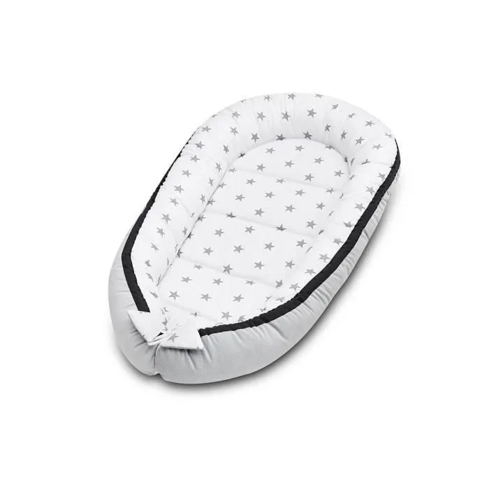 Bellochi Reducteur de Lit Bebe Cale Bebe pour Lit Cocon Bebe - 100% Coton - 90x60cm - Nid de Bebe Baby Nest - Nunki Star-0