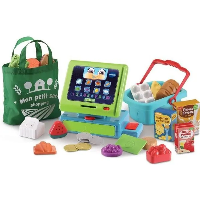 VTECH - 1,2,3 Imite-Moi - Caisse Enregistreuse Interactive Maxi Shopping - Jouet d'Imitation Enfant-0