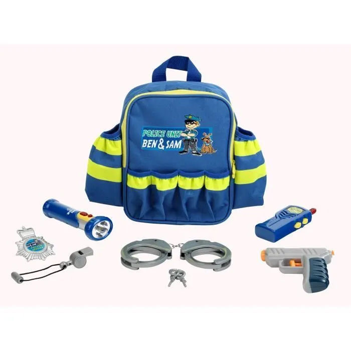Sac à dos de policier KLEIN avec accessoires - Bretelles ajustables et poches de rangement-2