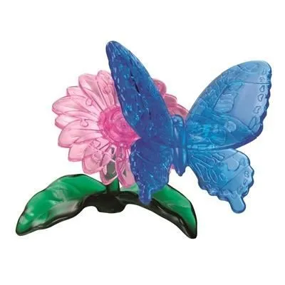 Puzzle 3D en Plexiglas - La fleur et le papillon - 39 pièces - Paysage et nature-0