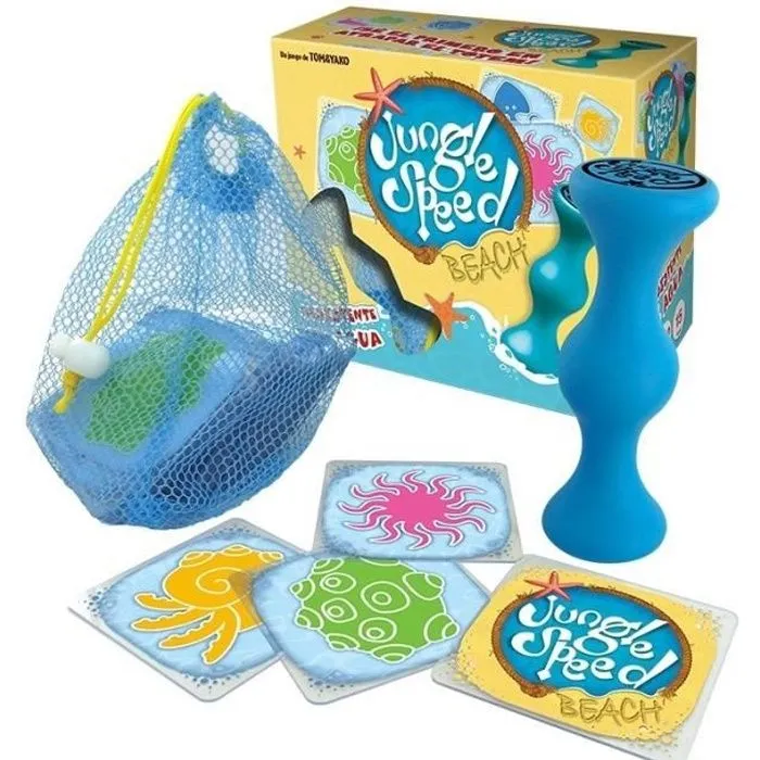 Jeu de carte - ASMODEE - Jungle Speed Beach - 122282 - 3 ans - Bleu - Mixte-0