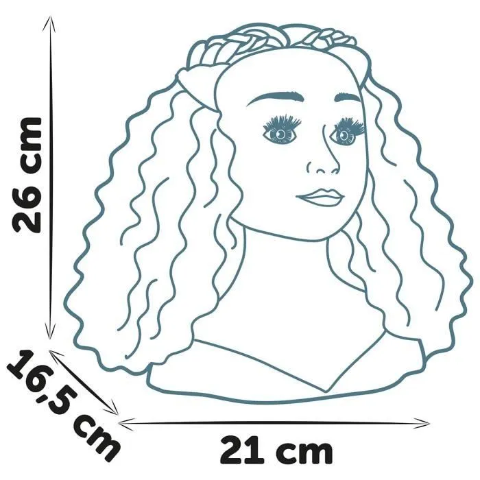 Smoby - Tête à coiffer cheveux afro - Facile à coiffer - 23 accessoires réalistes - Lèvres thermosensibles - Trappe de rangement-4