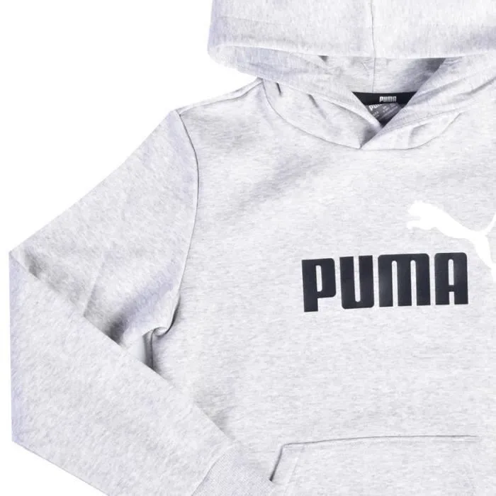 Sweat à capuche - PUMA - Garçon - Gris clair - Manches longues - Toutes saisons-1