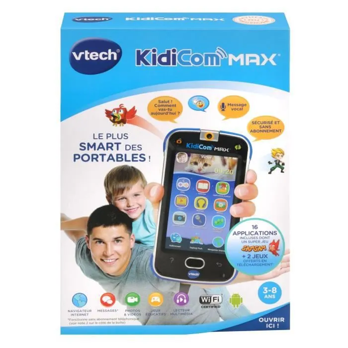 VTECH - Kidicom Max Bleu - Smartphone Enfant-4