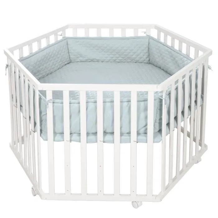 Tapis de parc bébé roba Style - ROBA - Bleu clair - Rembourrage latéral sécurisé - Doux et hydrofuge-1