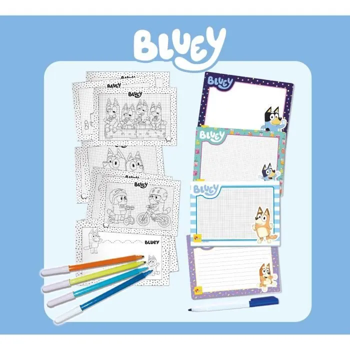 Ecole de dessin - Bluey drawing school - Kit complet pour apprendre à dessiner - LISCIANI-1