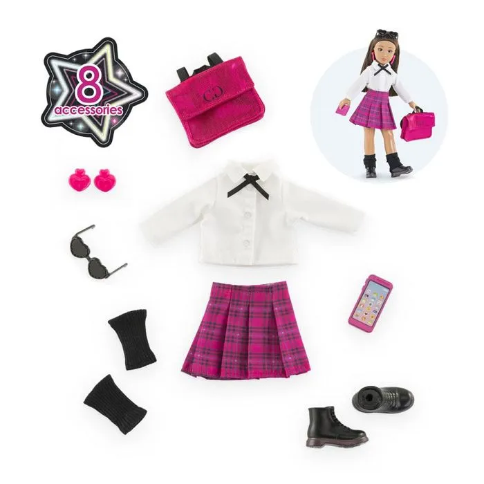 Accessoires poupée - COROLLE - Dressing Collège Anglais - 8 accessoires - dès 4 ans-0