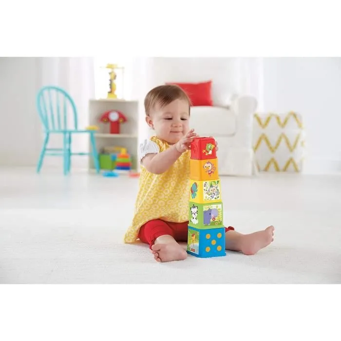 Cubes Découvertes Fisher-Price - Jouet éducatif pour bébé de 6 mois et plus-3