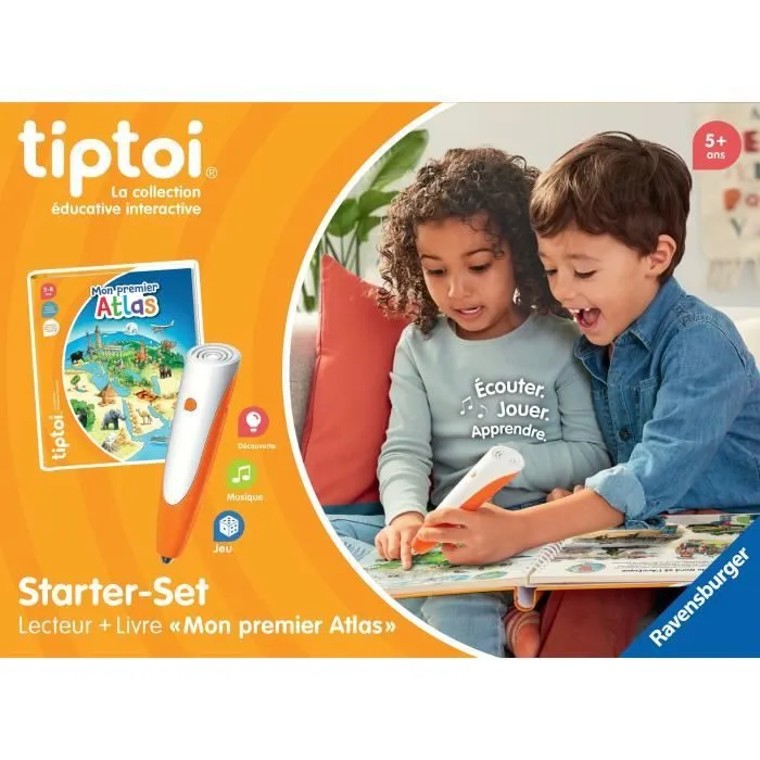 Tiptoi® Starter Atlas, lecteur et livre, 00177, A partir de 5 ans, Ravensburger-1