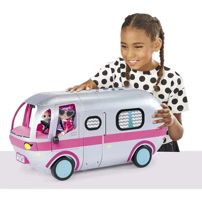 Camping-car Glamper 4-en-1 L.O.L. Surprise OMG - Argent Métallique-1