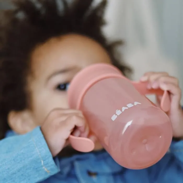 Tasse d'apprentissage 360° - BEABA - Rose - Pour Bébé - 340 ml - Plastique-1