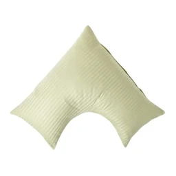 Taie d'oreiller spécial oreiller cervical en coton égyptien 330 fils Forme V vert sauge-0
