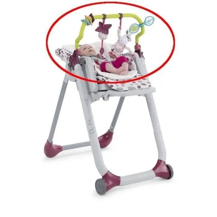 CHICCO UNIQUEMENT Barre de jeu et Coussin réducteur pour Chaises Hautes Polly Progres5 et Polly 2 Start-1