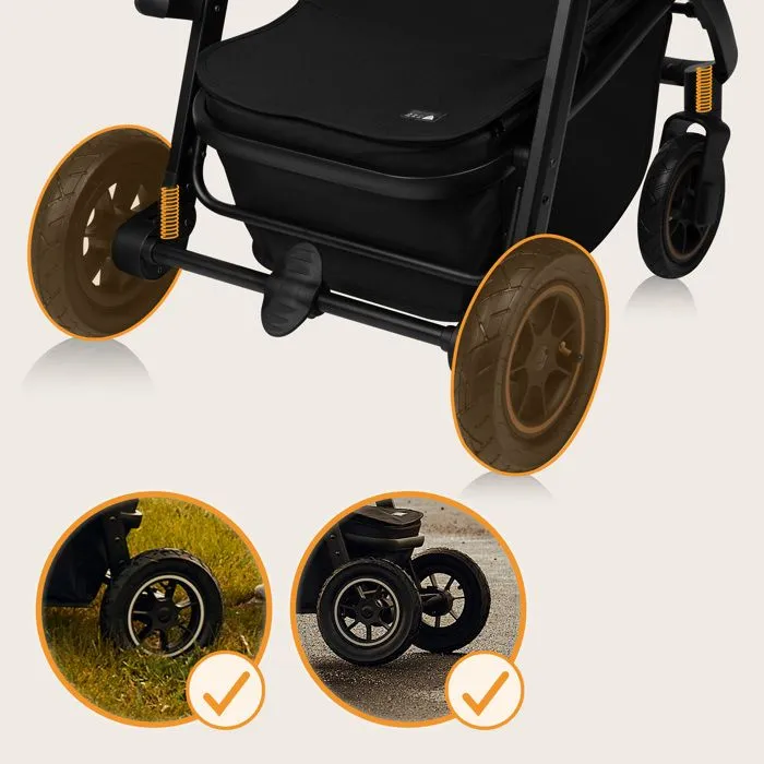 Poussette combinée 3en1 LIONELO Amber Plus - Pack poussette, Nacelle, Siege auto, sac et accessoires - Vert-3