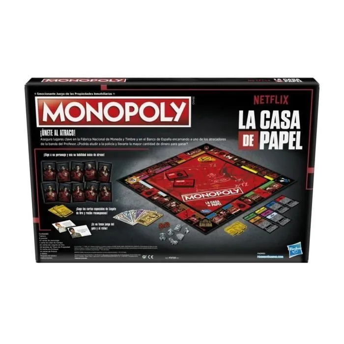 Monopoly La Casa de Papel - HASBRO GAMING - Jeu de société - 2 à 6 joueurs - Inspiré de la série Netflix-3