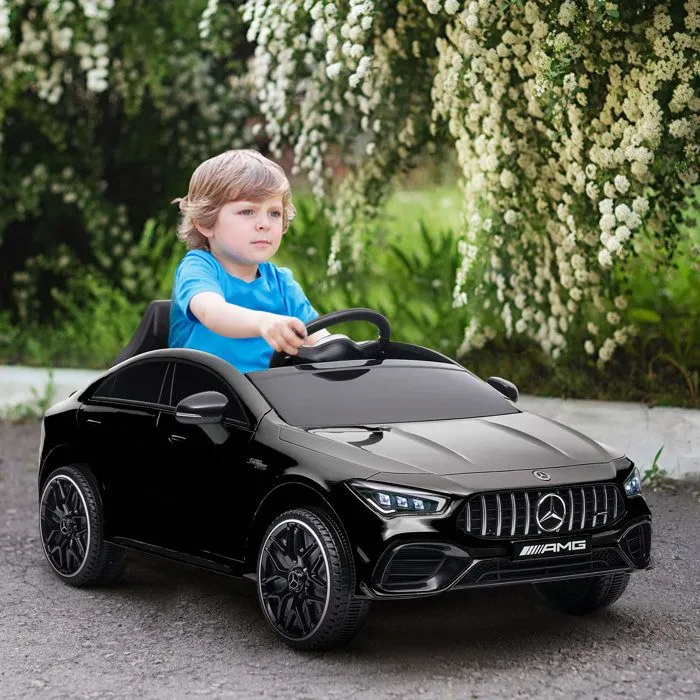 Voiture électrique enfant Mercedes-benz AMG CLA 45 - AIYAPLAY - telecommande - vitesse 3-5 km/h, phare LED et effets sonores - noir-2
