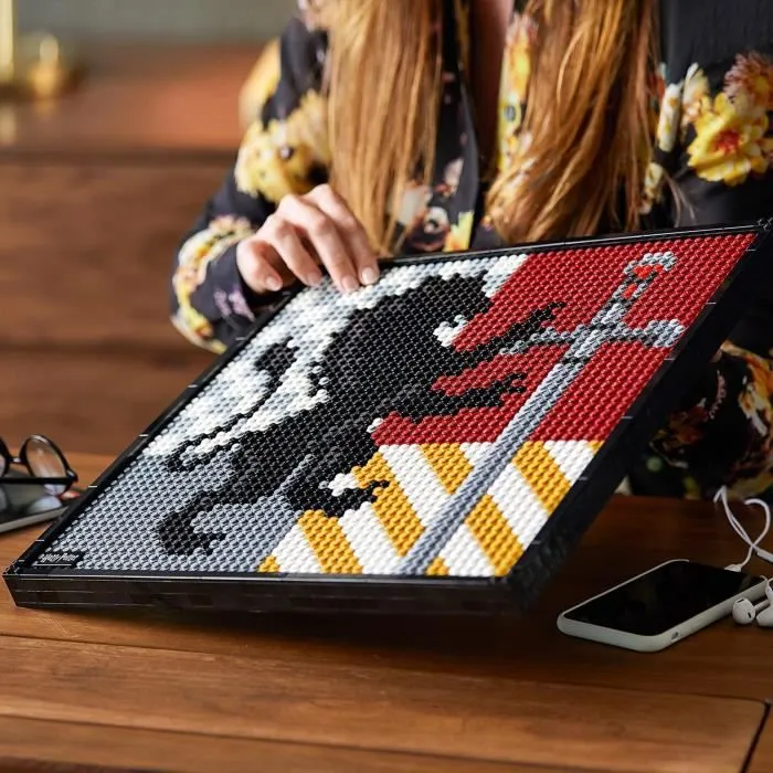 LEGO® Art 31201 Harry Potter™ Les blasons de Poudlard, tableau de décoration mural, loisir créatif pour adultes-3
