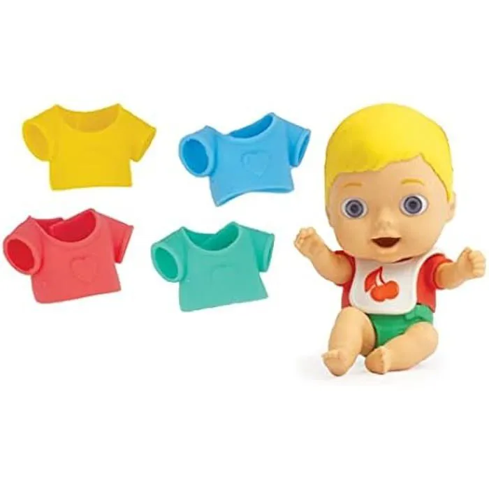 Cicciobello Amicicci Dress Time, avec 4 Tenues colorées et Bavoir, pour Filles à partir de 3 Ans, Multicolore, CC016000 ; Giochi-1