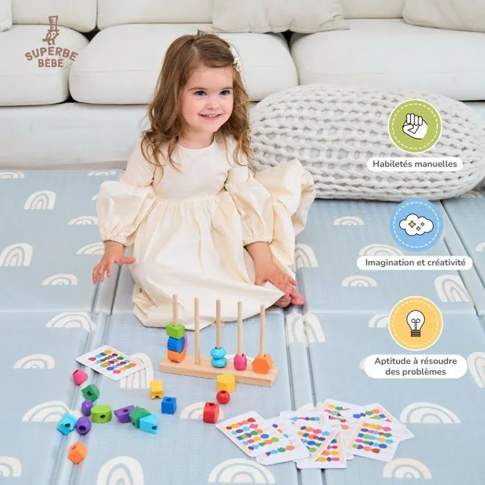 Formes en bois à empiler et trier - Jeu d'éveil | SUPERBE BEBE-5