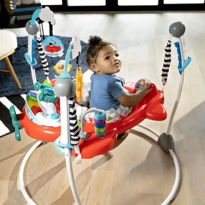 BABY EINSTEIN Aire d'Eveil à Rebonds Ocean Explorers - Petit Avion, Jouets interactifs multilingues, Siège pivotant à 360 degrés-3