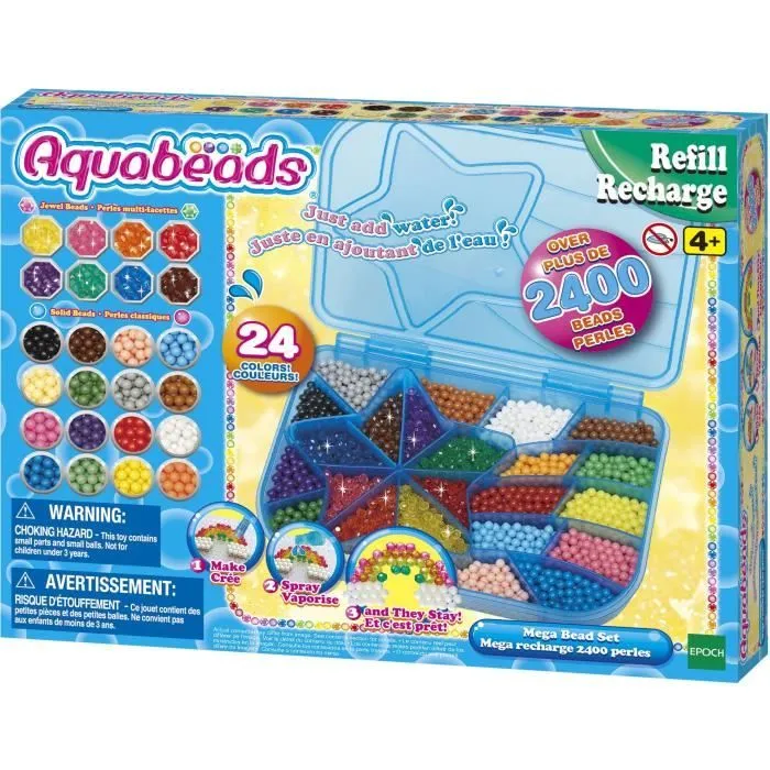 La méga recharge 2400 perles - AQUABEADS - 31502 - 24 couleurs-4