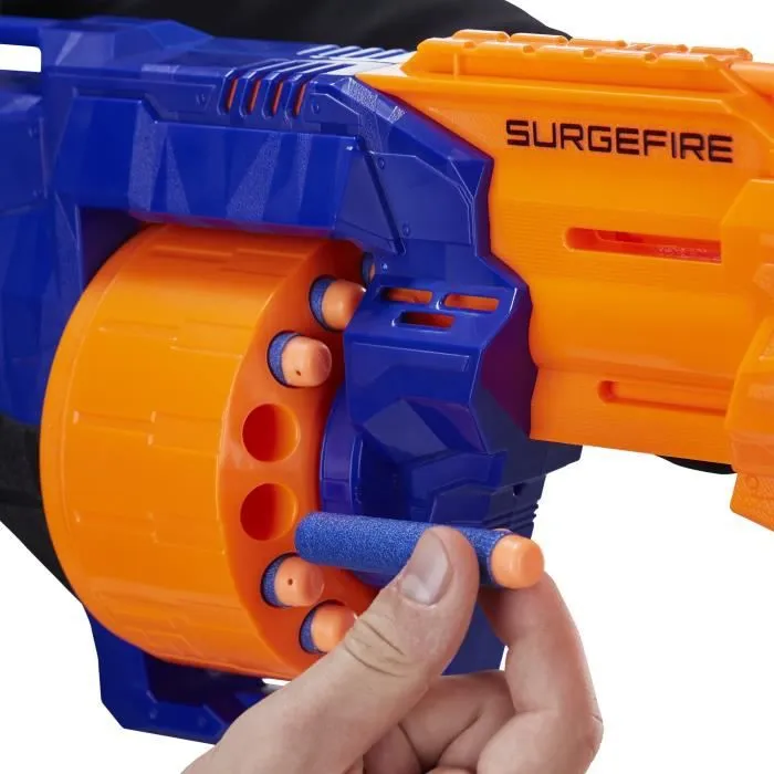 NERF - Elite Surgefire - Pistolet à 15 fléchettes officielles-3
