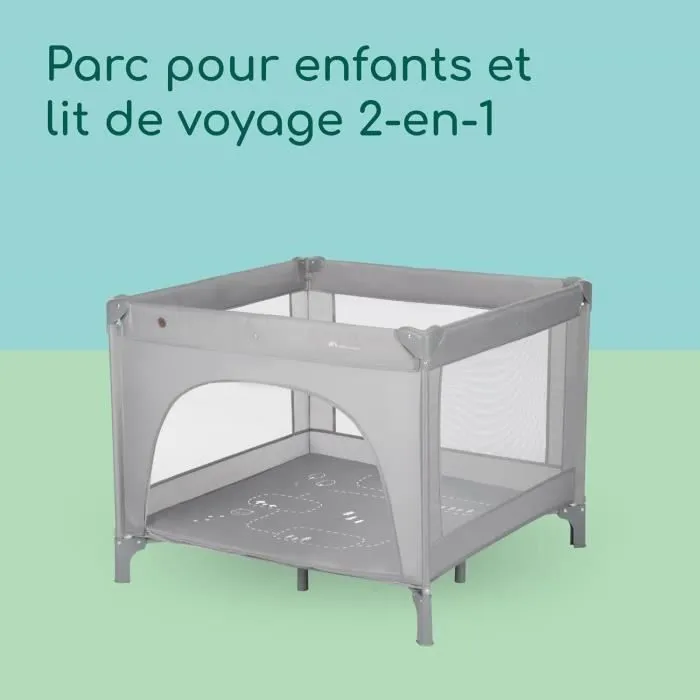 BEBECONFORT ADONIS, Parc-Lit, 2en1, ouverture sur le côté,spacieux, idéal pour voyager, léger, De 0 à 3 ans (15kg) Mineral gray-7