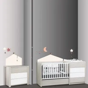Stickers muraux - Sauthon - Timouki - Pour chambre d'enfant - Gris-1