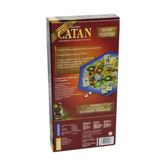 Jeu de societe - jeu de plateau Devir - BGCAT56 - Catan Grossissement pour 5 et 6 Joueurs en Catalan-2