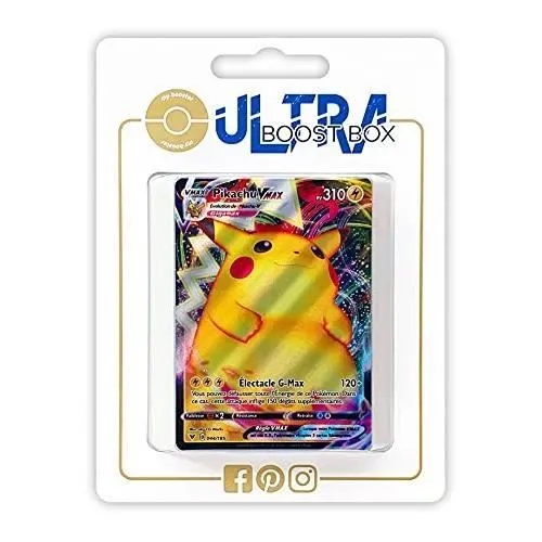 Cartes Pokémon PIKACHU VMAX 44-185 FULL ART - ULTRABOOST X EPEE ET BOUCLIER 4 VOLTAGE - MY-BOOSTER - Jaune-0
