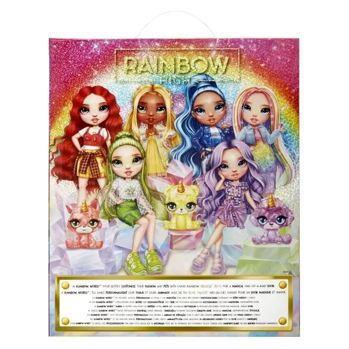 Rainbow High Poupée Mannequin avec Kit de Slime et Animal de Compagnie - Violet (Violet) - Poupée Pailletée 28 cm avec Kit de Slime-8