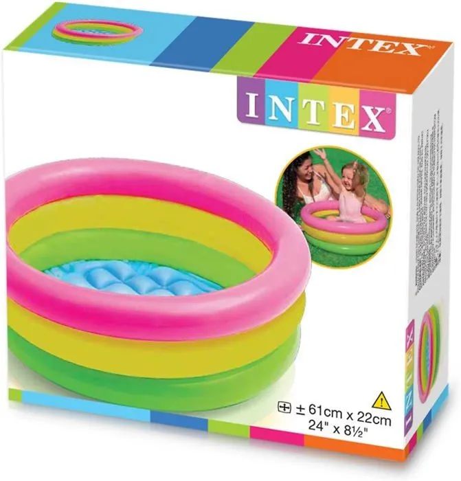 Piscine de jeux - piscine gonflable - pataugeoire Intex - 57107 - Piscine bebe, NP, Multi, 61 x 22 cm-1