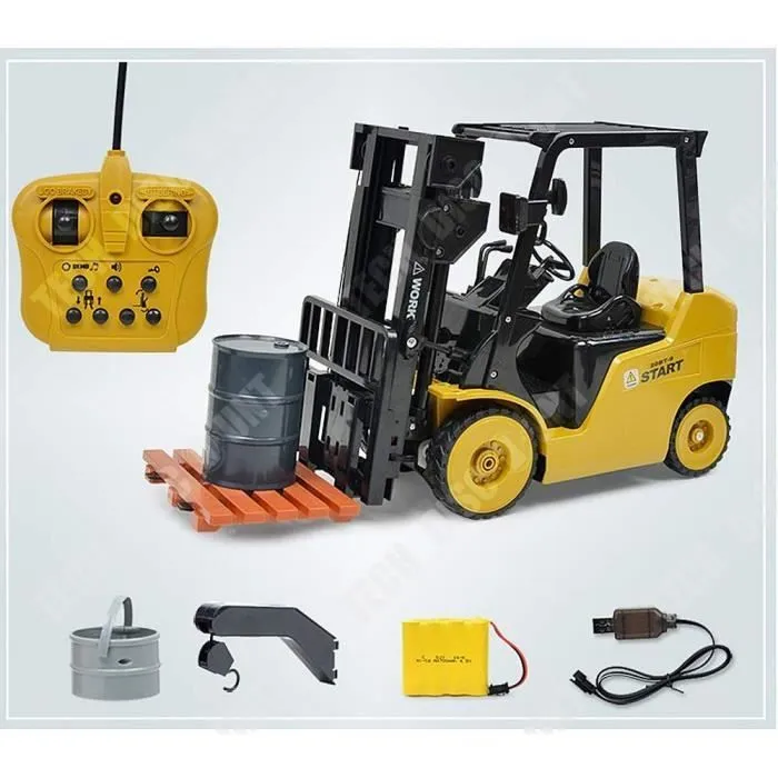 TD® Chariot élévateur électrique à télécommande sans fil Grue de chariot élévateur à 11 canaux-Drone 1 chariot élévateur à fourche-2