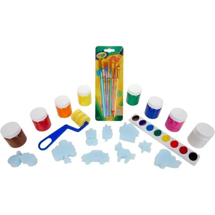 Créatif - CRAYOLA - Mon Coffret de Peinture - Peintures variées non tachantes! Dès 4 ans-2