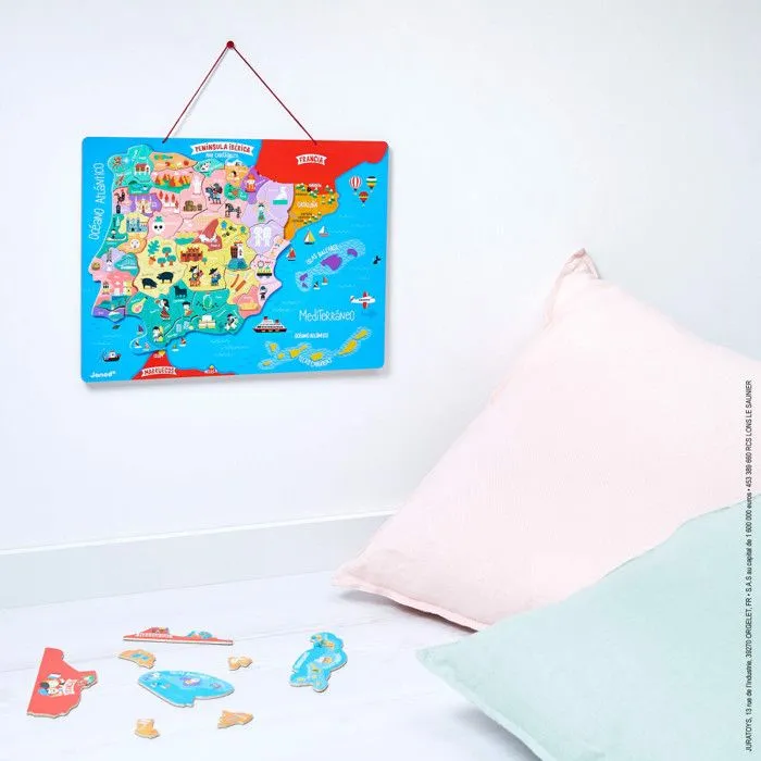 Janod - Puzzle carte Péninsule Ibérique magnétique - JURATOYS-1