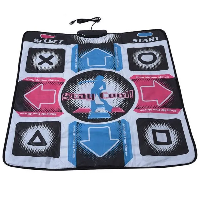 USB Danse Tapis de Dance Étui Pad non-Glissant Pour PC TV Av Vidéo Ménage Jeu T-0