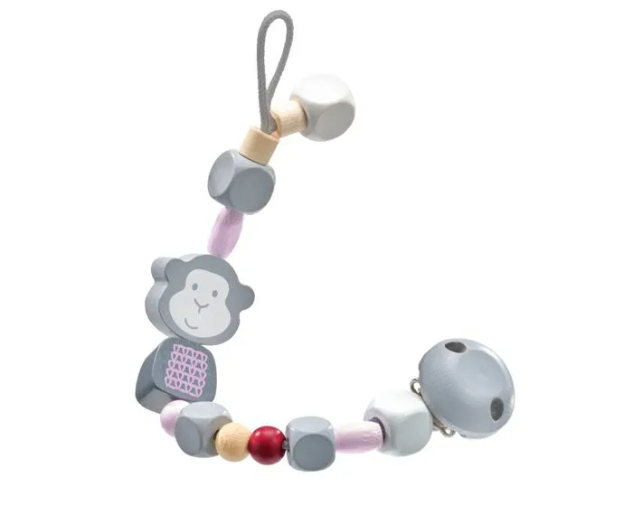 Selecta - Attache-tétine Singe rose - SCHMIDT-0