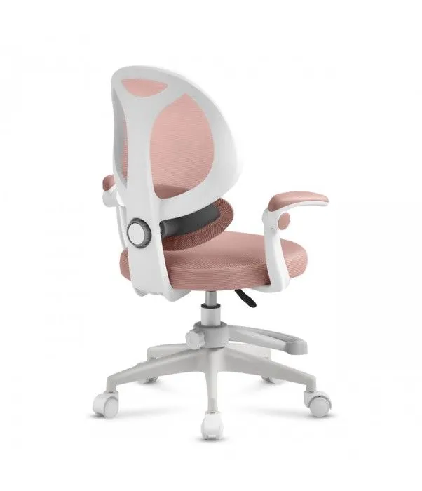 Chaise de bureau enfant - MARK ADLER - Junior 4.5 - Ergonomique - Accoudoirs rabattables - Rose-1