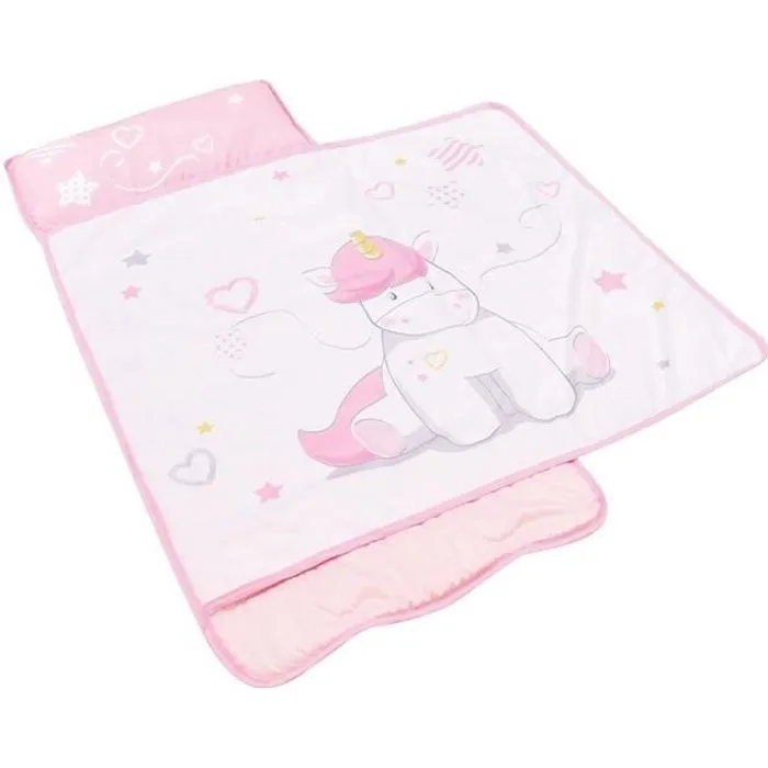 Tapis de Sieste/Sac de Couchage pour enfant - FUN HOUSE - Licorne - L.55 x P.121 cm-0