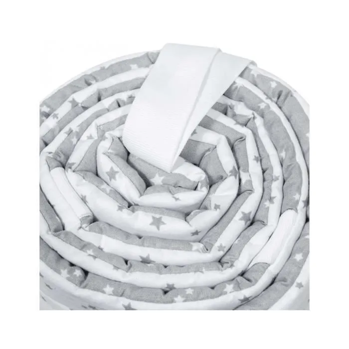 Bellochi Tour de Lit Bébé 180 x 30 cm - Certifié - Universel en Coton et Velours Souple pour un Matelas 120x60 cm - Polaris-2