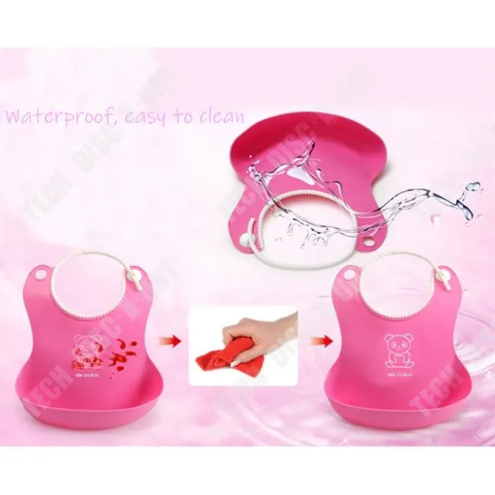 TD® bavoir bebe fille garcon coton recuperateur naissance absorbant 6 mois enfant souple maternelle eponge protege taches repas-3